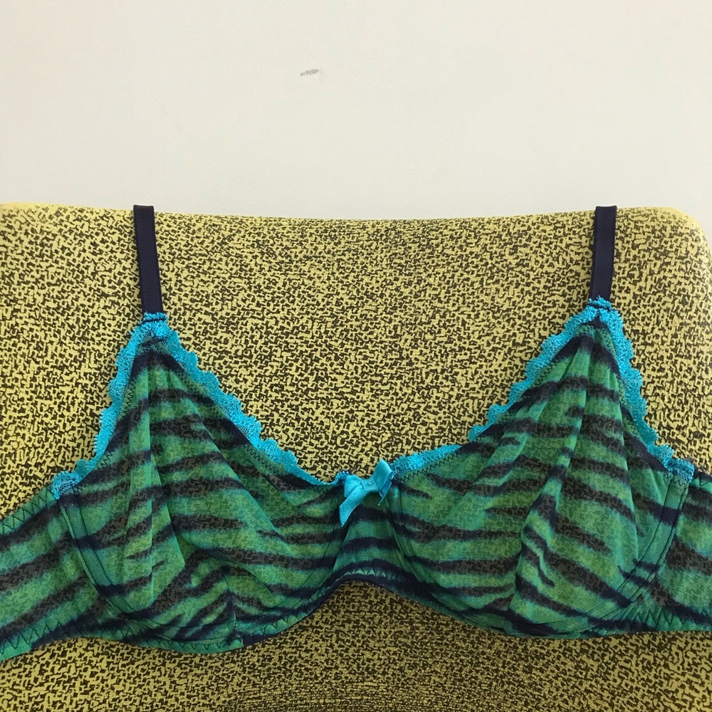 Zebra mesh balconette bra by savage x fenty